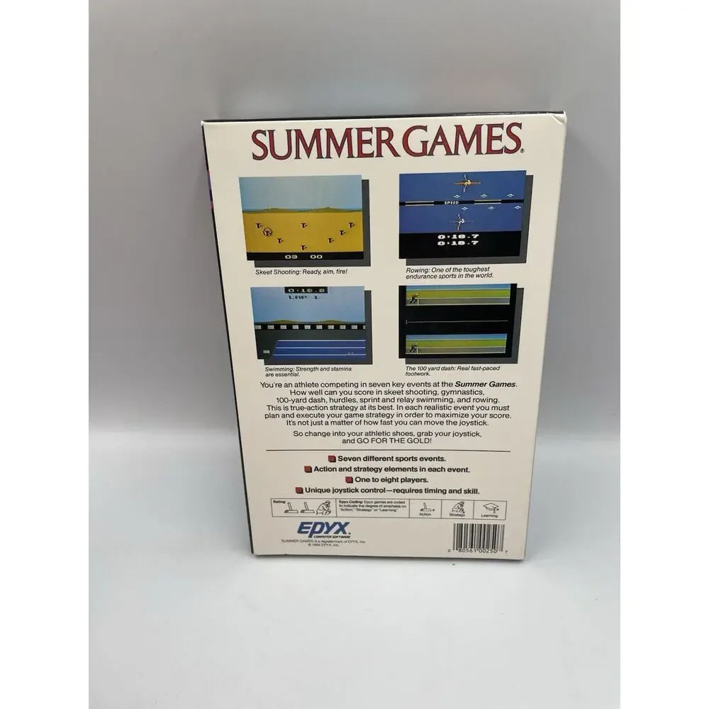 Summer Games for Atari 2600, 7200 1984 EPYX Complete With Manual